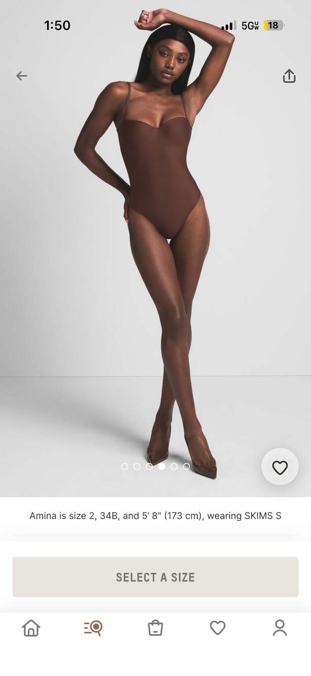 SKIMS Molded Underwire Bodysuit in Cocoa